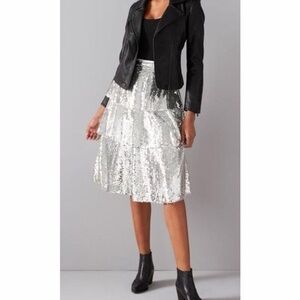 FRNCH Sequin Tiered Skirt
